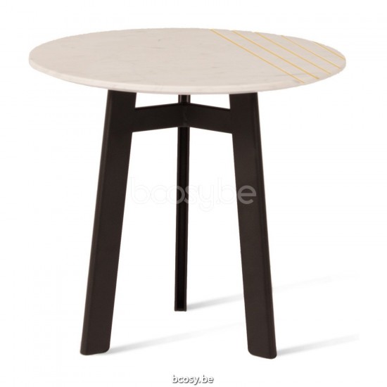 Vincent Sheppard Groove salontafels bijzettafels koffietafels Zwart Stalen frame Dia 40.