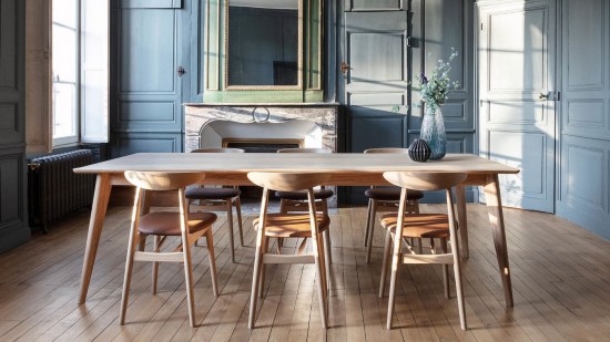 Vincent Sheppard Teo Stuhl Rahmen aus Natürlich Eiche Veganes Braun Leder.