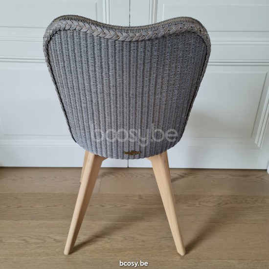 Vincent Sheppard LILY Esstischstuhl - Eiche Lily Stuhl Rahmen aus Eiche Natur Holz Quarzgrau Lloyd Loom.