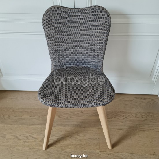 Vincent Sheppard Lily chaises de repas cadre en Bois Chêne naturel Lloyd Loom Gris Quartz.