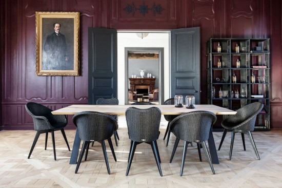 Vincent Sheppard Joe Chaise cadre en Bois Dur Noir teinté Lloyd Loom Noir.