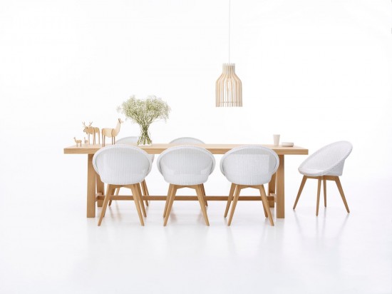 Vincent Sheppard Joe stuhl stuehle Rahmen aus Eiche Natur Holz Schnee Lloyd Loom.