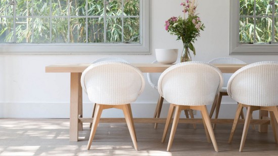 Vincent Sheppard JOE Chaise Joe Chaise cadre en Bois Chêne naturel Lloyd Loom Neige.