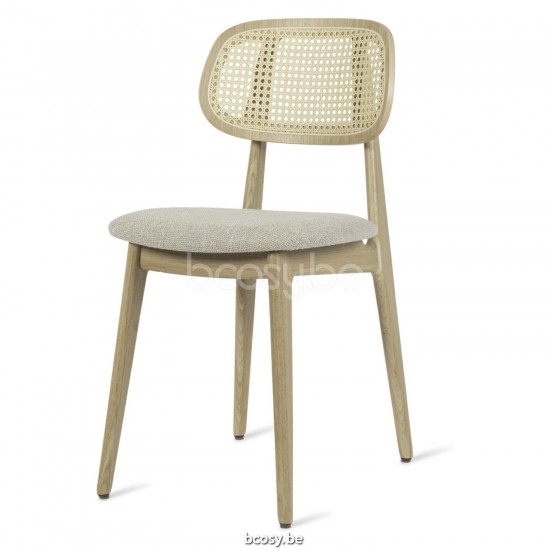 Vincent Sheppard Titus Stoel Natuur vernis Eiken frame Lime White Bouclé.