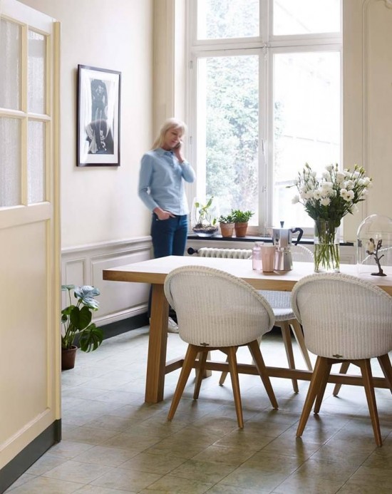 Vincent Sheppard JACK Chaise Jack Chaise cadre en Bois Chêne naturel Lloyd Loom Neige.