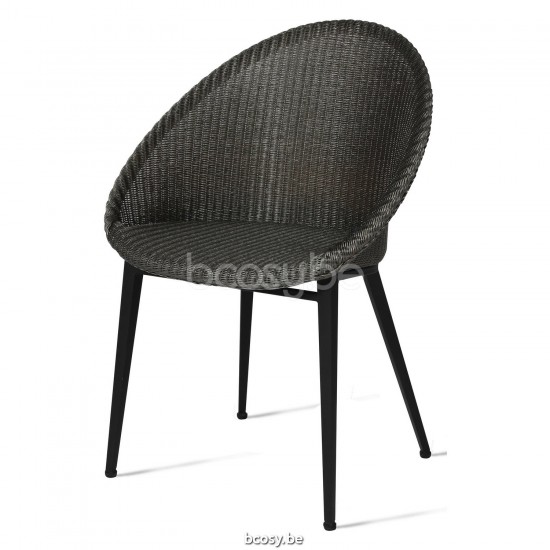 Vincent Sheppard Jack Stoel Zwart Gepoedercoat Stalen X frame Oester Lloyd Loom.