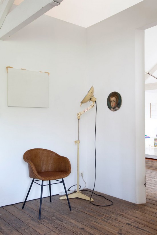 Vincent Sheppard Chaise Avril base A acier Avril Chaise cadre en Acier A Revêtement en poudre noir Lloyd Loom Caramel.