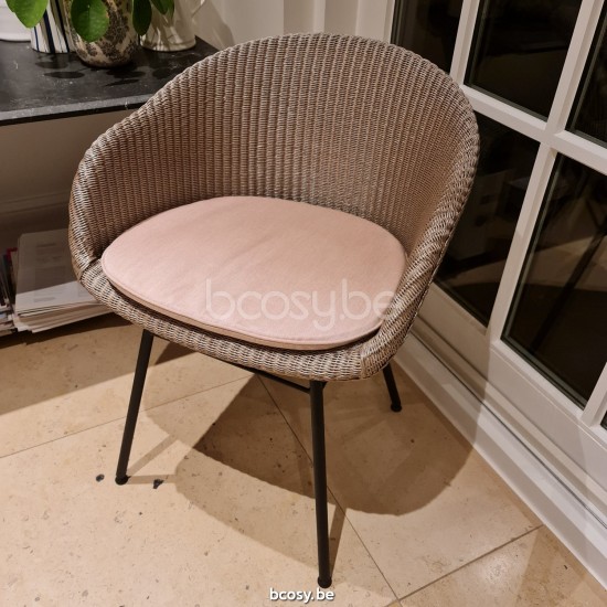 Vincent Sheppard Avril sessel lehnstuhl lehnstuehle mit lehne Rahmen aus Schwarz pulverbeschichtet Stahl A Nacré Lloyd Loom.