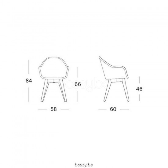 Vincent Sheppard Avril High Back Dining Chair Natural Oak Wood frame Quartz Grey Lloyd Loom.