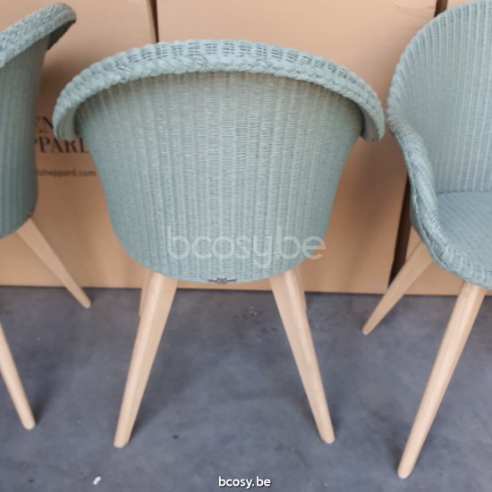 Vincent Sheppard AVRIL HB Chaise - Chêne Avril Chaise de salle à manger avec dossier haut cadre en Bois Chêne naturel Lloyd Loom Gris Quartz.