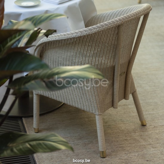 Vincent Sheppard Chester fauteuils chaises avec accoudoirs Lloyd Loom Blanc cassé.