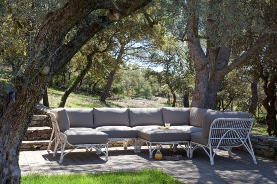 Vincent Sheppard Lucy Coin modulaire Cordon en osier Blanc cassé Polyéthylène.