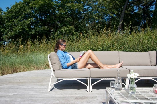 Vincent Sheppard Lucy Modulaire Lounge hoekelementen Gebroken Wit Wicker koord Polyethyleen.