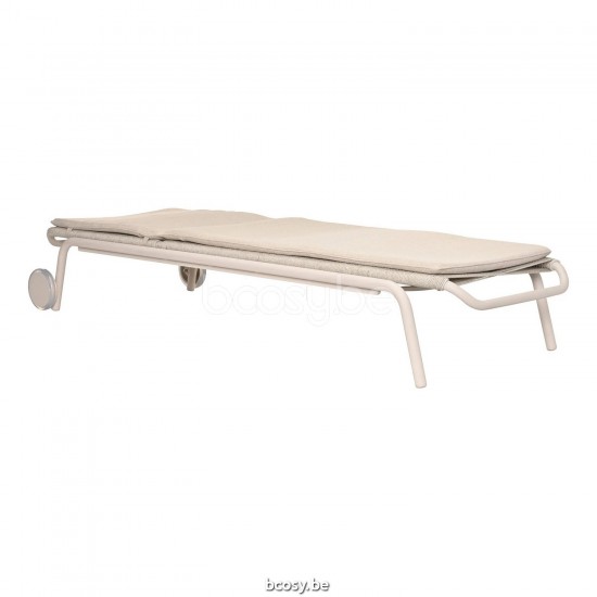 Vincent Sheppard Kodo ligbedden zonnebedden Dune White Aluminium frame Dune White Touw Polypropyleen.