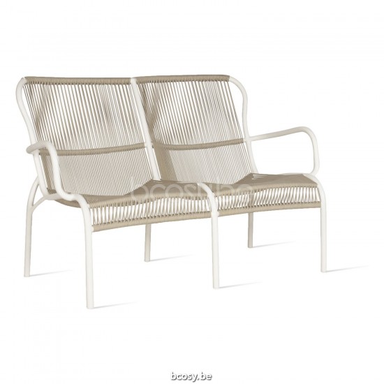 Vincent Sheppard Loop Sofa Dune White Aluminium frame Dune White Touw Polypropyleen.