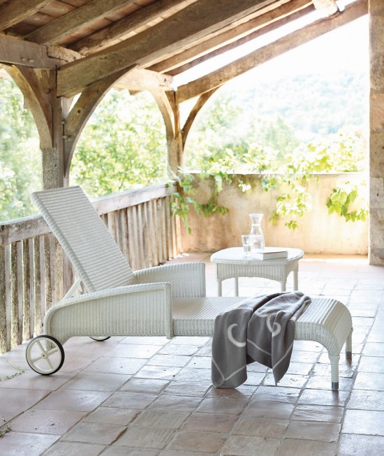 Vincent Sheppard Dovile Zonnebed Met Armen Snow Lloyd Loom.