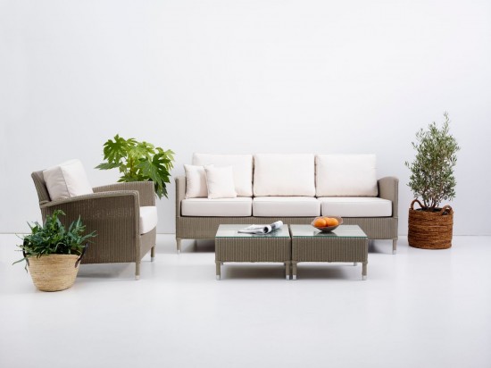 Vincent Sheppard Dovile Lounge Stuhl Nacré Lloyd Loom.