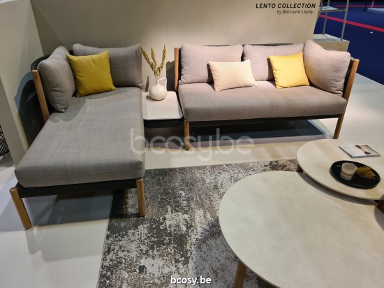 Vincent Sheppard Lento Modulaire chaise longue rechts Onbehandeld Teak Houten frame.