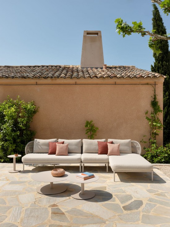 Vincent Sheppard Kodo modular garden outdoor lounge set loungeset Dune White Aluminium frame Dune White Rope Polypropylene.