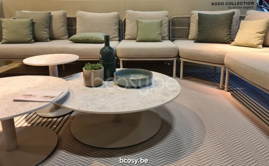 Vincent Sheppard Kodo Modular Ecke Rahmen aus Dune Weiß Aluminium Dune Weiß Seil Polypropylen.