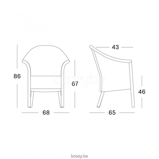 Vincent Sheppard Kenzo Dining Chair Old Lace Wicker Polyethylene.