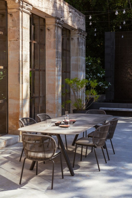 Vincent Sheppard Kodo Stuhl Rahmen aus Fossil Grau Aluminium Fossil Grau Seil Polypropylen.