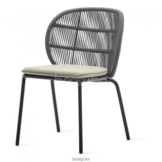 Vincent Sheppard Kodo Stoel Fossil Grey Aluminium frame Fossil Grey Touw Polypropyleen.