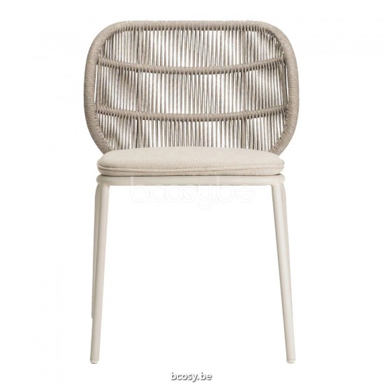 Vincent Sheppard Kodo Chaise cadre en Aluminium Blanc dune Corde Blanc dune Polypropylène.