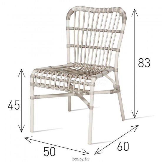 Vincent Sheppard Lucy Dining Chair Off White Wicker-rope Polyethylene.
