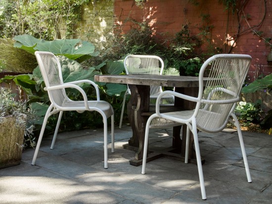 Vincent Sheppard Loop Stoel Dune White Aluminium frame.