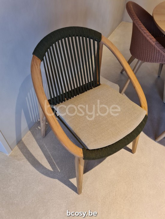 Vincent Sheppard Frida Stuhl Rahmen aus Dunkelgrün Seil Polypropylen.