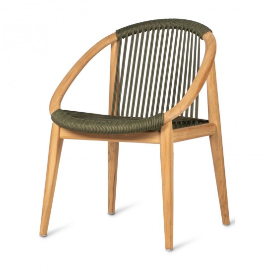 Vincent Sheppard Frida Stoel frame Donkergroen Touw Polypropyleen.