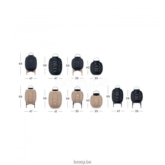 Vincent Sheppard Tika Lantern Small Camel Wicker-rope Polyethylene.