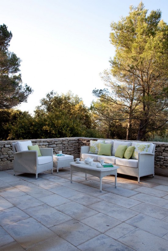 Vincent Sheppard Dovile Table d'appoint de jardin Lloyd Loom Neige.