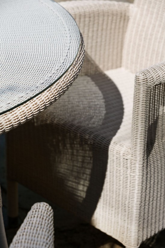 Vincent Sheppard Safi Dia 120 Table ronde de jardin Tressage Vieille dentelle Polyéthylène.