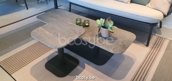 Vincent Sheppard Kodo Garten Beistelltische Rahmen aus Fossil Grau Aluminium.