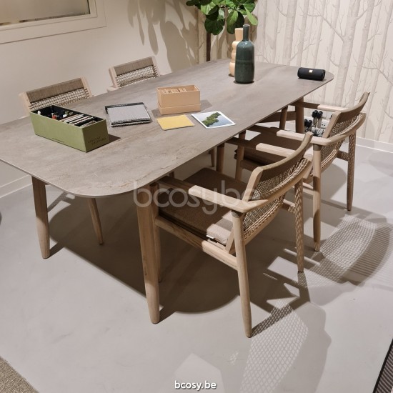 Vincent Sheppard David Garten Aussentische Rahmen aus Gealtert Teakholz 210x100.