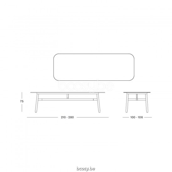 Vincent Sheppard David Garden Dining Table 210x100 Aged Teak frame Flint Ceramic top.