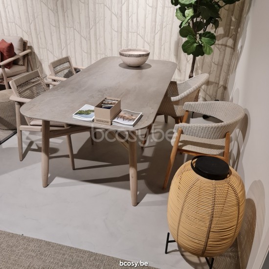 Vincent Sheppard DAVID Esstisch 210 David Gartentisch 210x100 Rahmen aus Gealtert Teakholz.