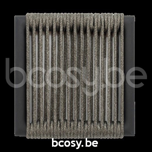 Vincent Sheppard Loop Table d'appoint de jardin cadre en Aluminium Gris fossile Corde Gris fossile Polypropylène.