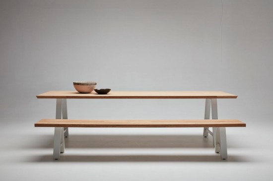 Vincent Sheppard Matteo Garten Aussentische Rahmen aus Dune Weiß Aluminium 285x100.