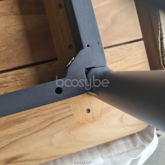 Vincent Sheppard Max Panneau En Teck 240x100 Table de Jardin cadre en Aluminium Noir dessus de table Teck Non traité.