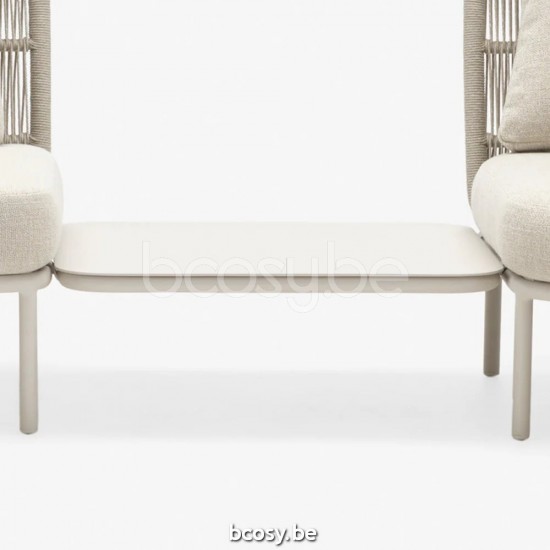 Vincent Sheppard Kodo Modular Beistelltisch 75x75 Rahmen aus Dune Weiß Aluminium.