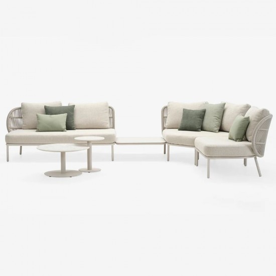 Vincent Sheppard KODO Stuhl - Dune White Kodo Modular Beistelltisch 75x75 Rahmen aus Dune Weiß Aluminium.