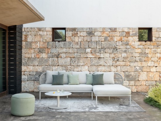 Vincent Sheppard Kodo Garten Couchtische Rahmen aus Dune Weiß Aluminium Dia 68.