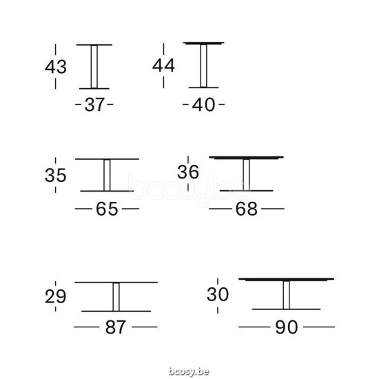 Vincent Sheppard Kodo Garten Couchtische Rahmen aus Dune Weiß Aluminium Dia 68.