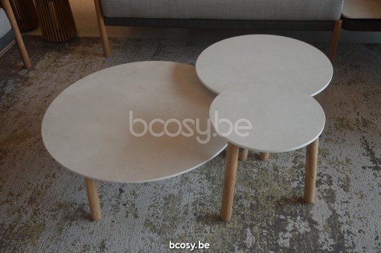 Vincent Sheppard Oda Rond Table ronde de jardin Cadre en Teck non traité dessus de table Céramique Portland.