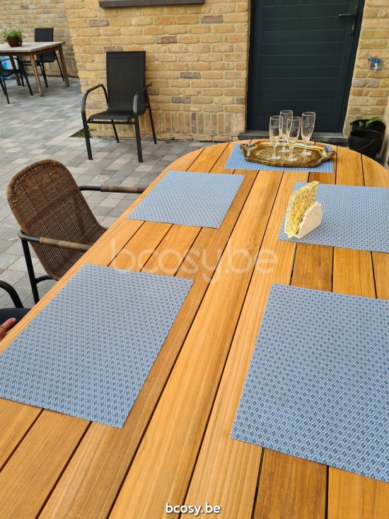 Vincent Sheppard Wicked tables de jardin cadre en Aluminium Noir 200x90.