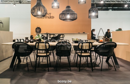 Vincent Sheppard Endless hang pendellampen licht Pure Natural Zwart Rotan.