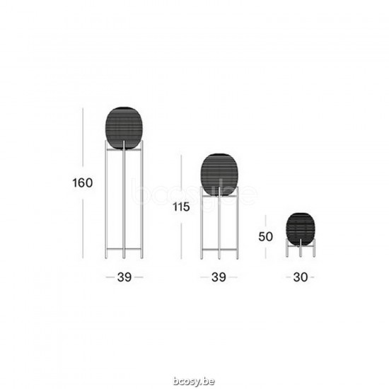 Vincent Sheppard Sari Vloerlampen Stalampen Staande Lampen Staanlampen Zwart Stalen frame Natuur Rotan.